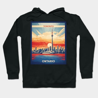 Toronto Canada Sunset Vintage Retro Tourism Hoodie